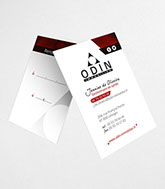 Carte de visite Odin Immobillier réalisé par La Parade - stratégie & design maker freelance