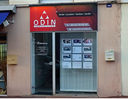 Vitrine Odin Immobilier réalisé par La Parade - strategie & design maker freelance